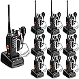 Walkie Talkies Long Range Rechargeable: MaxTalker MT-8S Walkie Talkies with Earpiece, 1500mAh Li-ion Battery Type-C Charging, Construction Walkie Talkies for Adults Business Education, 10 Pack