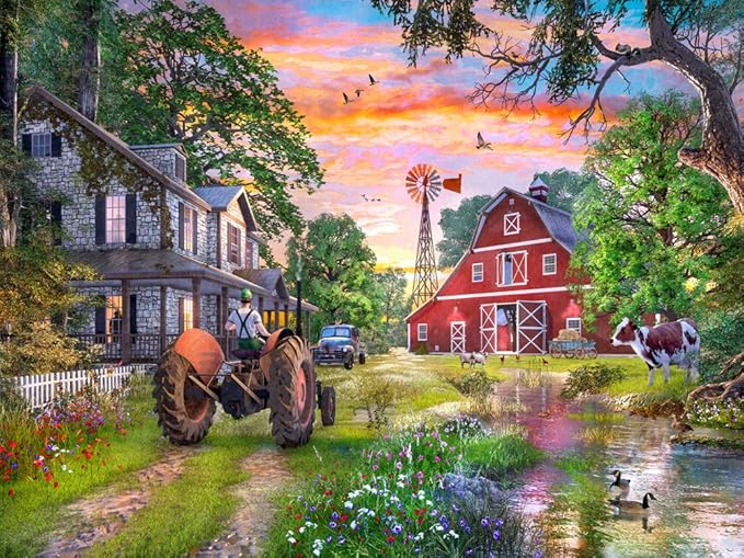 Working Farm Jigsaw Puzzle 550 Piece, Jigsaw Puzzles Amazon Canada