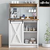 4ever2buy Farmhouse Coffee Bar Cabinet with 6