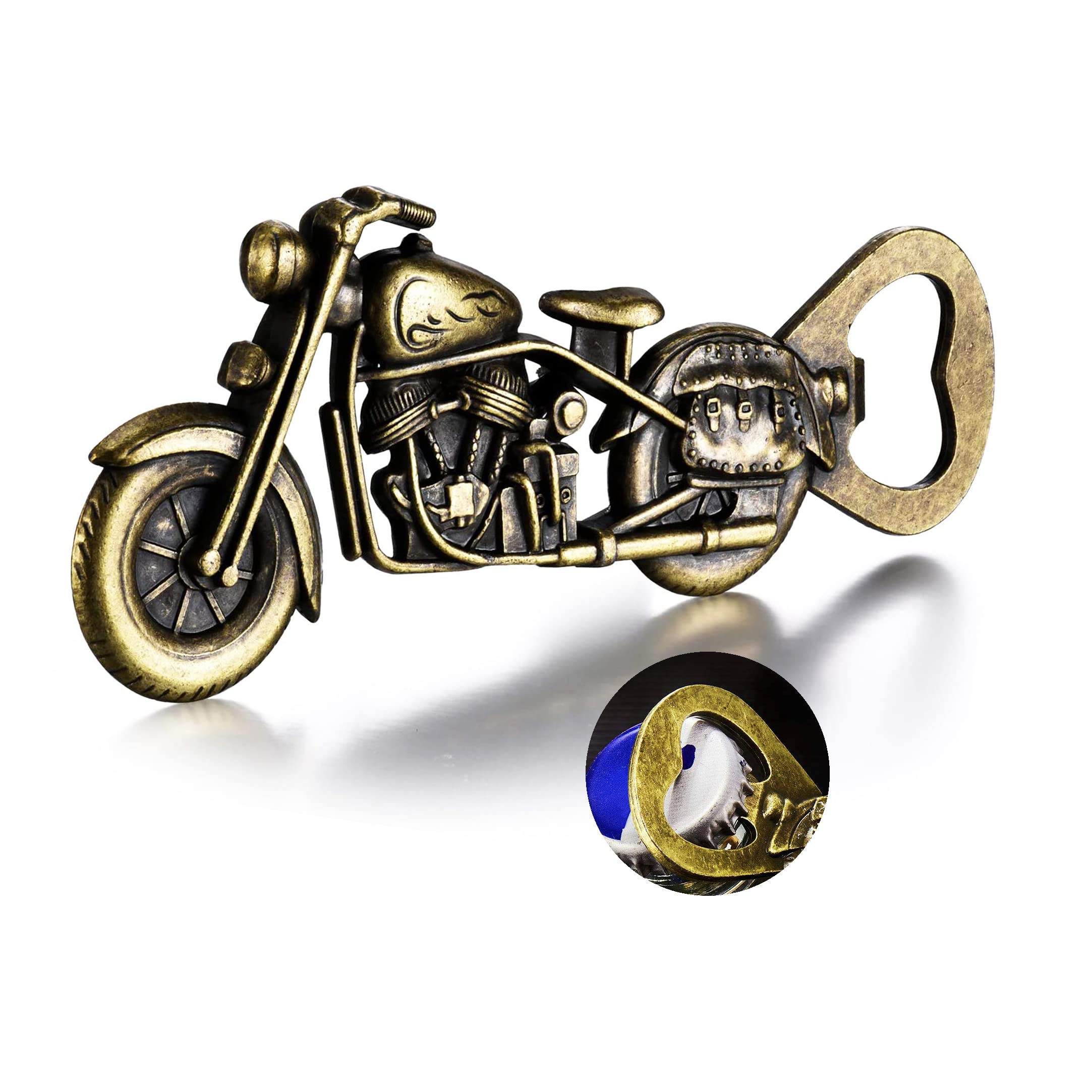 Motorcycle Beer Bottle Opener, Novelty Gifts for Men, Motorbike Beer Men Gift, Christmas Presents for Boyfriend Brother Dad Husband, Bar Bartender Bottle Opener
