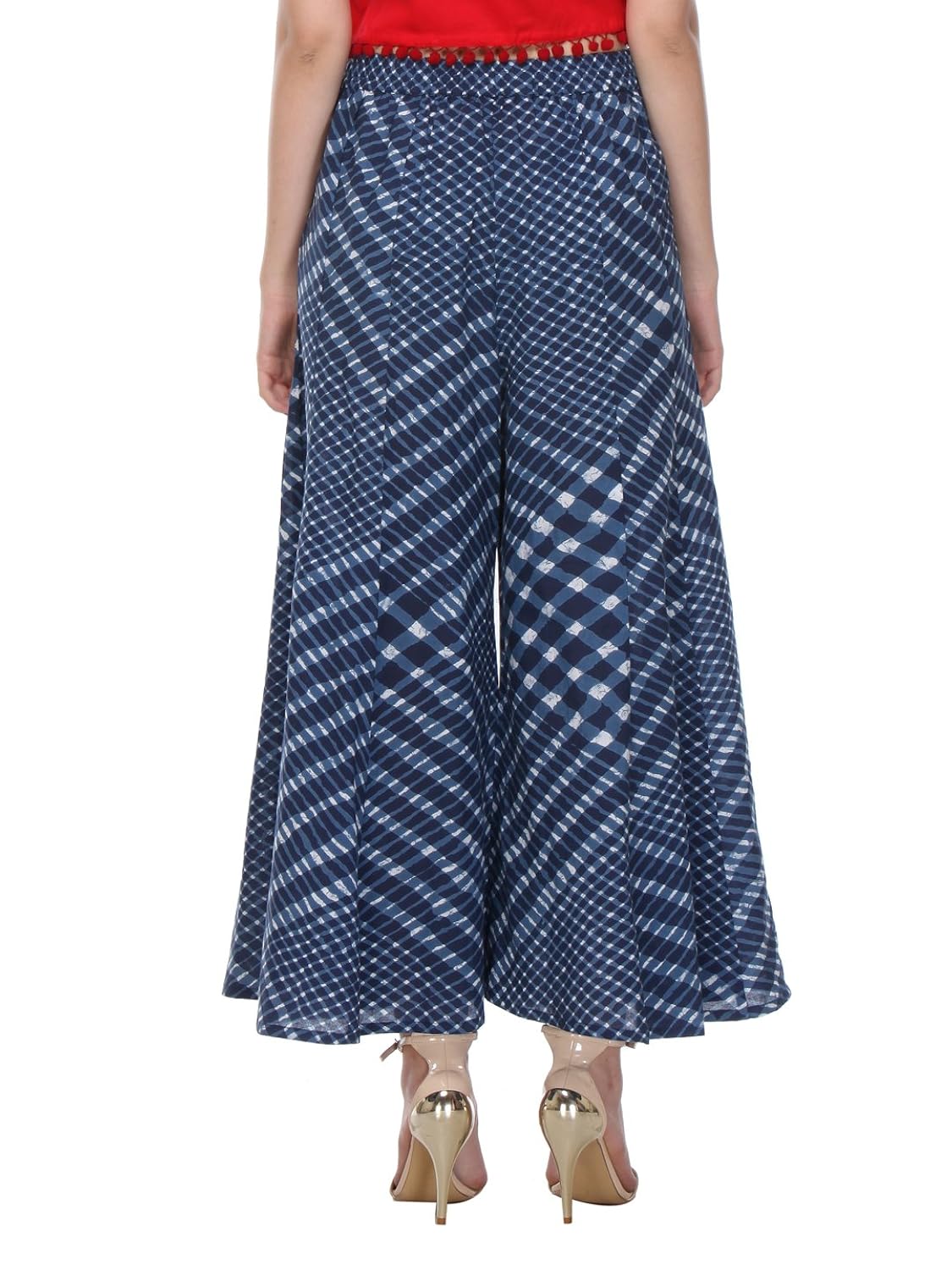 varanga blue cotton printed palazzo kff-varss165229