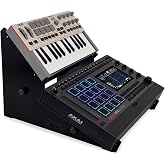 XTS 2-Tier Desktop Stand, for MPC Live 3 / Synths / Samplers, 10.6" - 18.5" | 100% Solid Steel, Ultra-Stable, Holds Up To 30 Pounds, Fits Roland TR-8S / Akai MPK Mini / Octatrack &amp; similar size gear