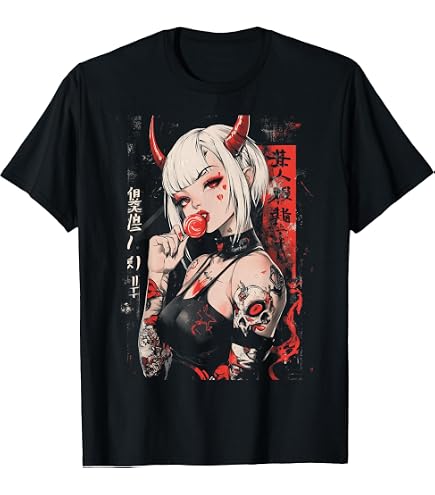 Amazon.com: Horror Anime Girl T-Shirt : Clothing, Shoes & Jewelry