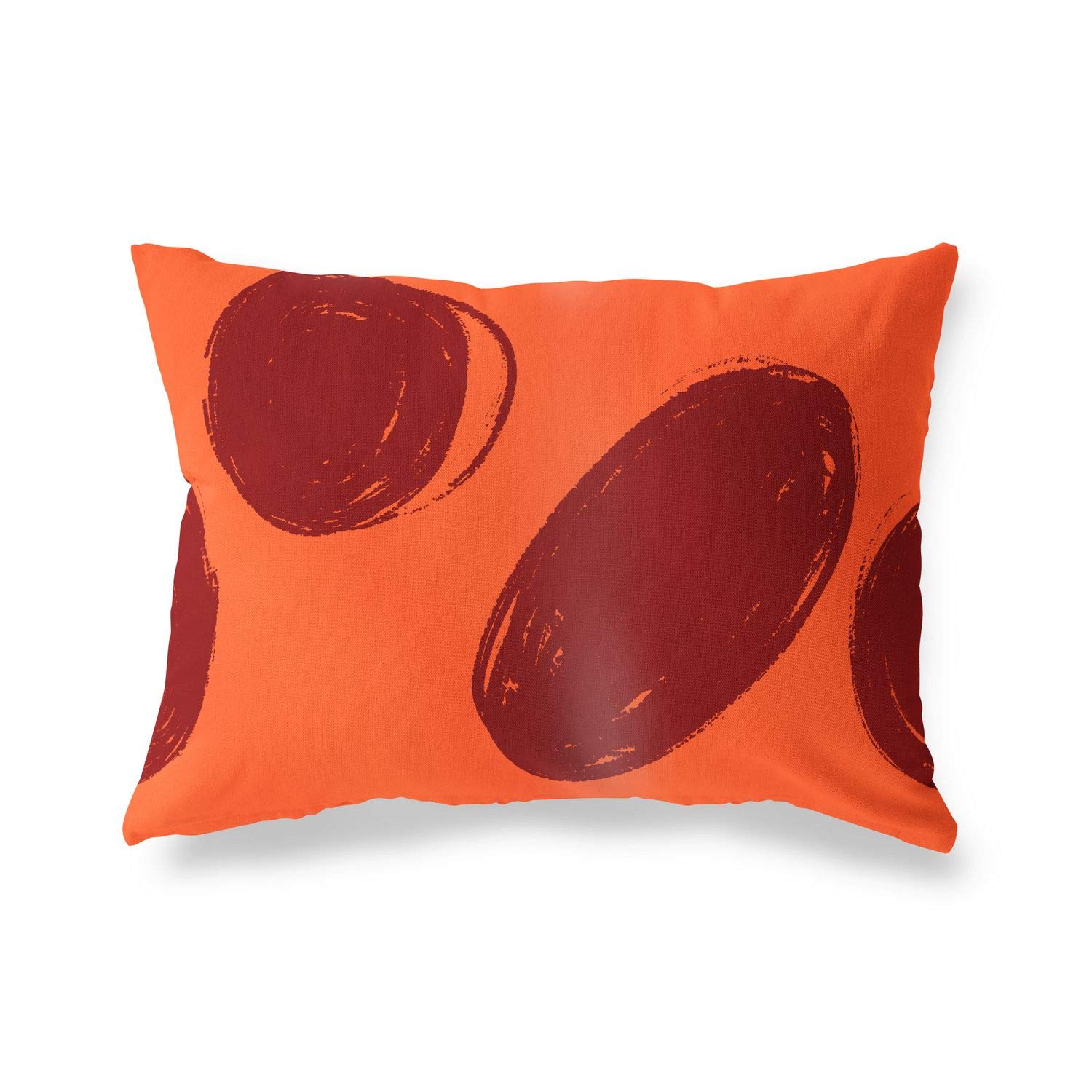 BonaMaison Decorative Cushion Cover, Orange Bordeux Throw Pillow Covers, Home Decorative Pillowcases for Livingroom, Sofa, Bedroom, Size: 45X60 Cm - Designed and Manufactured in Turkey