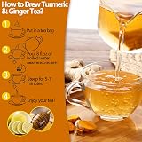 ULTHMOK Premium Turmeric Ginger Cinnamon Tea Bags 100% Natural view 7
