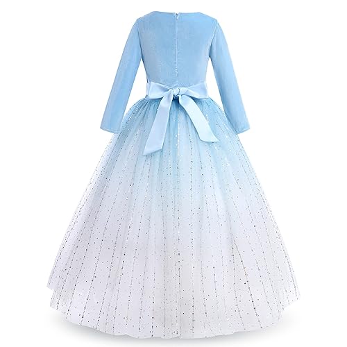 Toddler Christmas Dress Baby Girl Velvet Dress Long Sleeve Pageant