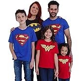DC Comics Justice League Batman Superman Wonder Woman Matching Family T-Shirt Infant to Adult
