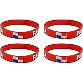 LLBFHH 4 Pcs Panama Panamanian Country Flag Rubber Bracelets, National Flag Silicone Bracelet, Rubber Wristbands Patriotic Decorations Gift