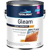 TotalBoat Gleam Marine Spar Varnish for Boats &amp; Outdoor Wood - Gloss Gallon | Oil-Based Polyurethane Finish; No Thinning; UV Inhibitors; Wooden Boats, Yacht Brightwork, Furniture &amp; Interior/Exterior Wood