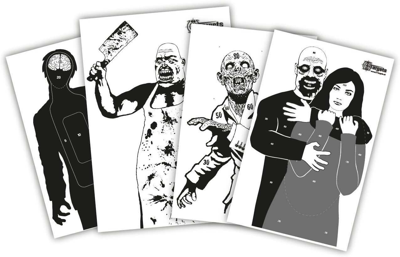 XTargets Zombie Targets Pack / 4 x 5 Different Sized Zombie Targets