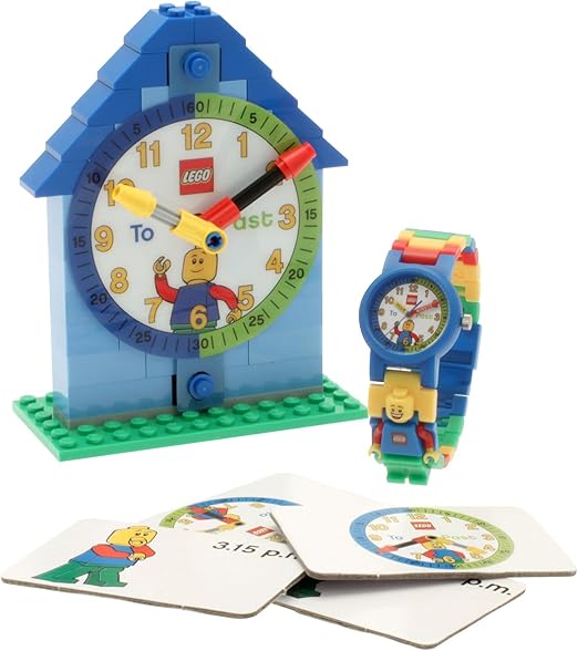Amazon.com: LEGO Tiempo Teacher Boy 's reloj de cuarzo con Esfera Analógica visualización y Correa de PU O Azul de plástico blanco 9005008: Watches