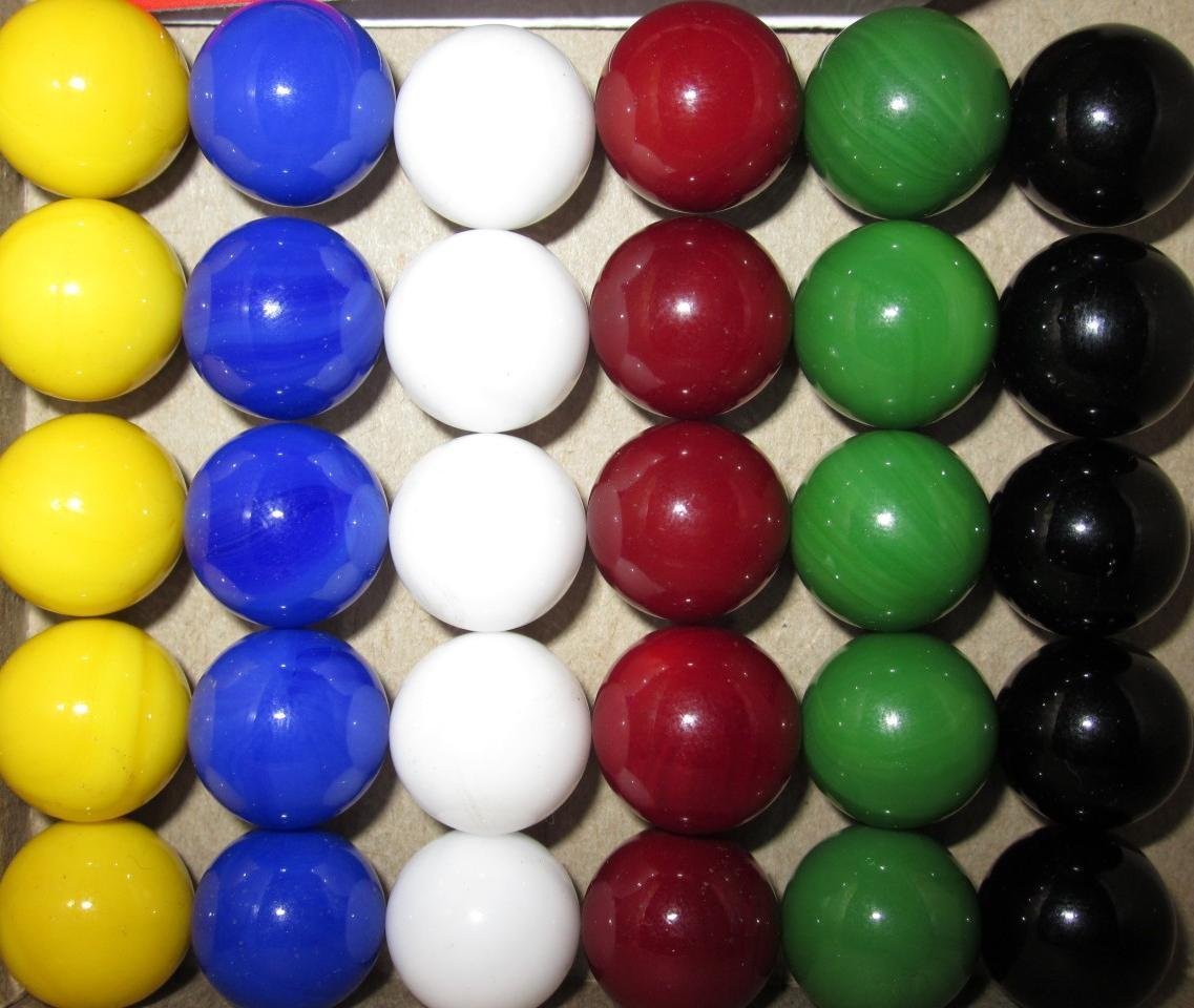 Big Game 30 Solid Color Replacement Marbles Wahoo Aggravation, Dirty Marbles Board Game 14mm Glass 9/16