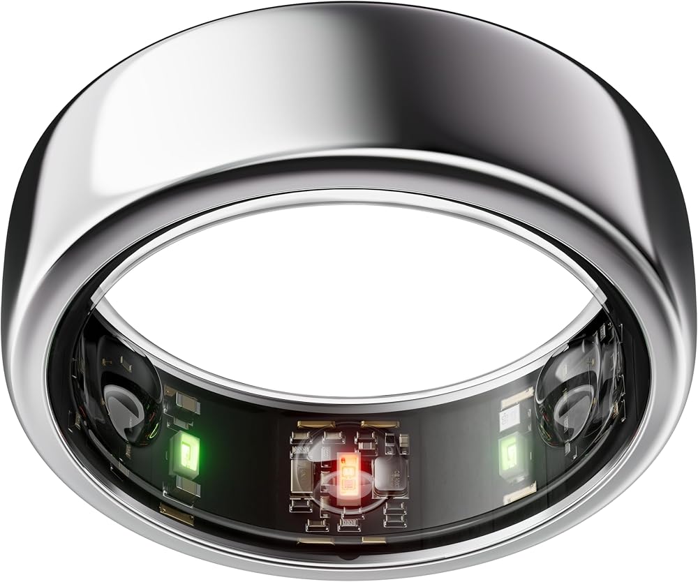 Oura Gen3 Horizon Smart Ring Size 7 Silver Sleep Heart Rate Fitness Tracking