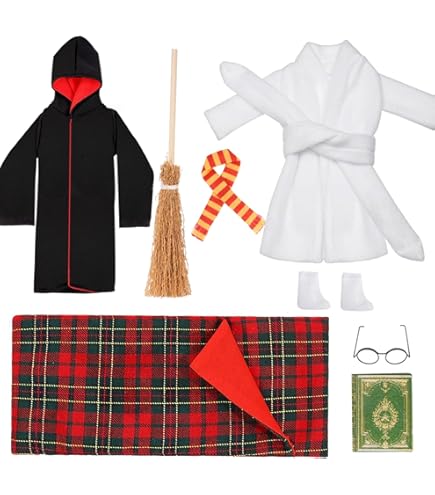 thumbnail image 2 of Bili Wizard Christmas Doll Clothes And Accessory Compatible With Elf ( Wizard Robe And Scarf 2 of 11
