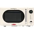 Nostalgia NRMO7IVY6A Retro Compact Countertop Microwave Oven, 0.7 Cu. Ft, Ivory