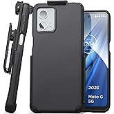 Encased Belt Case for Moto G 5G (2023) Slimshield Phone Case with Holster Clip (2023 Motorola G-5G 2023) Matte Black