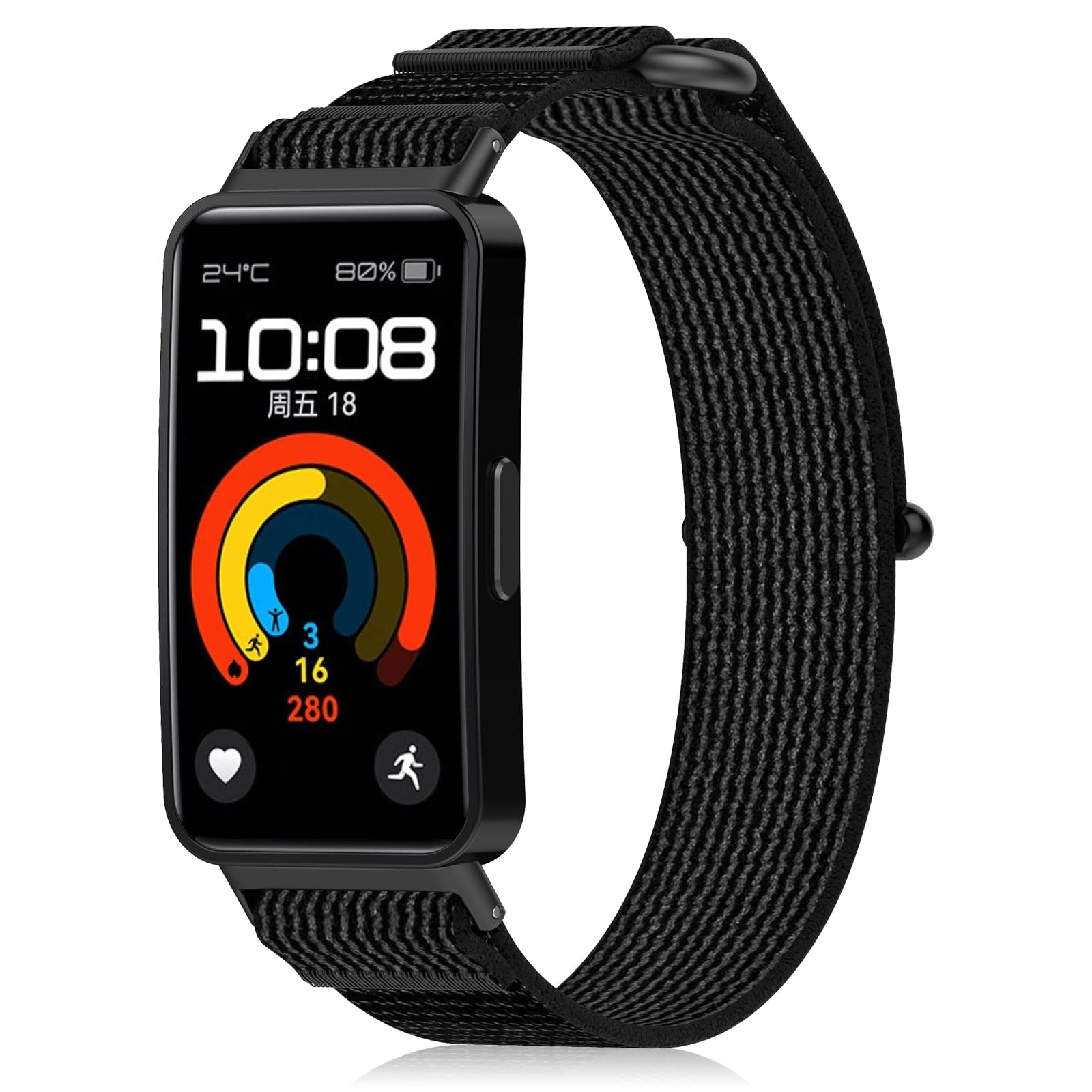 RenSheng Soft Woven Band For Huawei Band 9 Strap, Elastic Nylon Strap Compatible with Huawei Band 9 Strap Sports Strap Replacement Strap