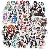 30 PCS Sexy Anime Girl Stickers Pack – Waterproof Aesthetic Japanese Manga Vinyl Decals for Laptop, Water Bottle, Skateboard, Luggage – Cool Waifu Sticker Set for Teens, Adults, Anime Fans