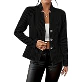 Women's Textured Casual Blazers Business Single Breasted Long Sleeve Work Office Suit Jackets