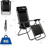 SUNMER Sun Lounger Padded Garden Chairs Set of 2 Zero Gravity Adjustable 30-90° view 9