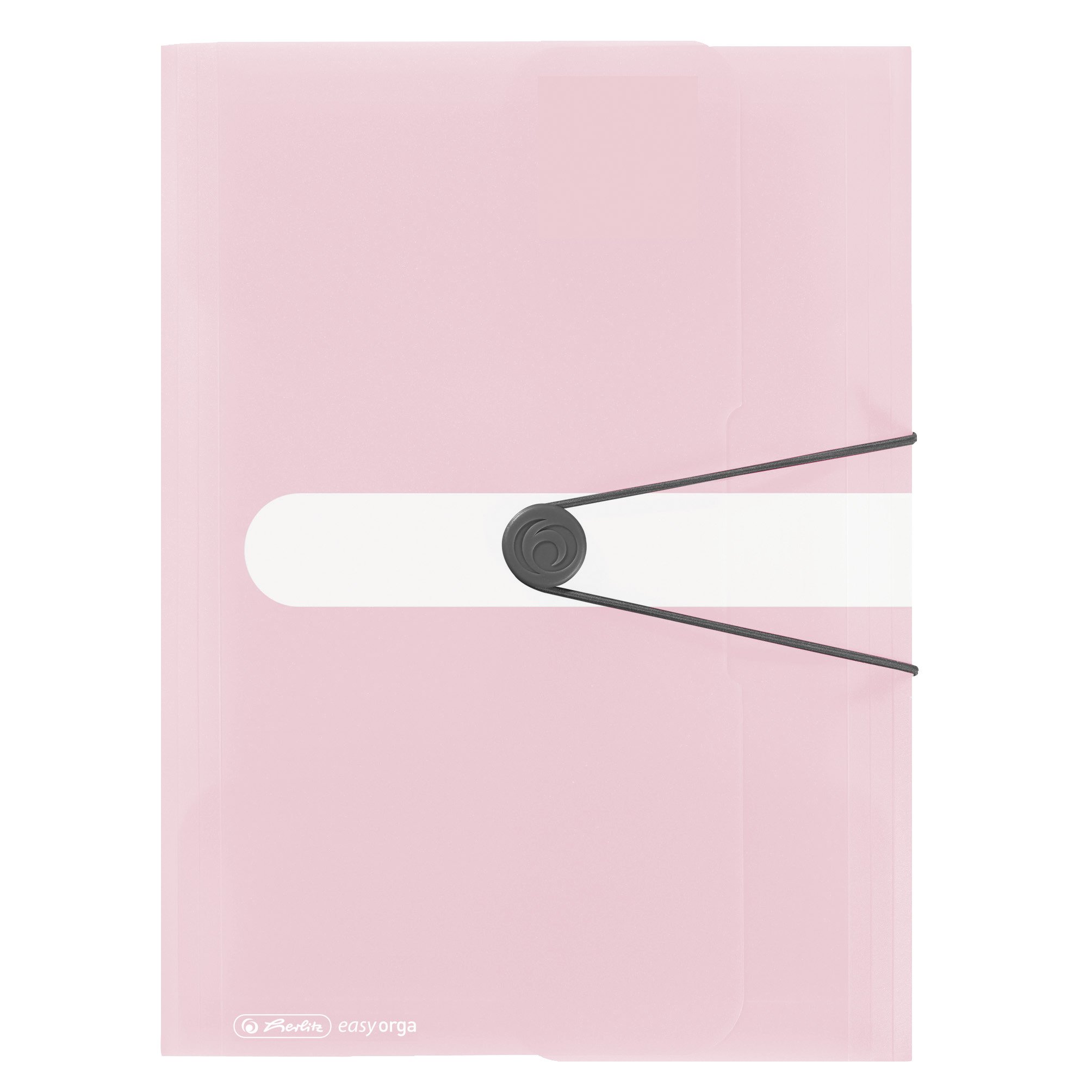 Herlitz 11408739 Elasticated Folder A4 Pack of 3 Clear Transparent Rose