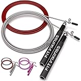 Jump Rope with 2 Adjustable Speed Rope Cables - Weighted Jump Rope - Skipping Rope for Men and Women - Jumping Rope for Cross