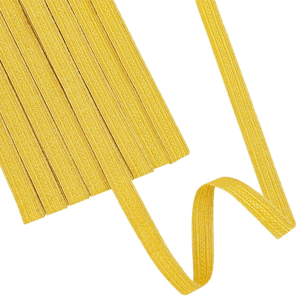 FINGERINSPIRE 4.5m Wide Military Polyester Braided Trim, 10mm Wide Metallic Gold for Badge Decoration, Gift Wrapping