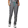 FIGS YOLA High Waisted Skinny Scrub Pants for Women — 11 Pockets, 4-Way Stretch, Yoga Waistband
