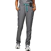 FIGS YOLA High Waisted Skinny Scrub Pants for Women — 11 Pockets, 4-Way Stretch, Yoga Waistband