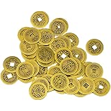 50 Large Brass Chinese I Ching Coins for Feng Shui (1.1"/27 mm) AA139