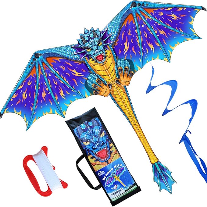 HONBO Dragon Kite for Kids and AdultsEasy to Fly, Beginner Kite55 x