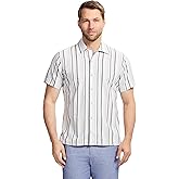 Izod Mens Luxury Classics Short Sleeve Textured Button Down Shirt