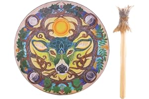Shamanic trance drum | Native style drums | Animal spirit drum, Drum for spiritual practices, Ethnic percussion instrument, H