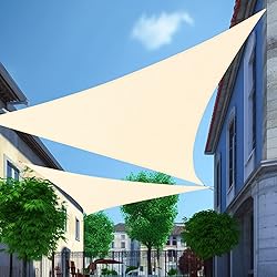Cisvio 20'X20'X20' Cream Shade Sail Triangle Curved