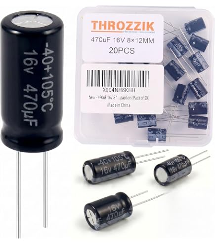 Set of 6 Nichicon 105°C Electrolytic Capacitor 1000uF 25V (1000