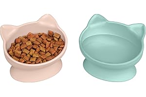 Kitty City Raised Cat Ear Bowls, Small Bowls 2pk (Pastel)