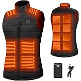 VENTROLLO Womens Heated Vest with 16000 mAh Battery Pack, 15 Heating Zones, Dual Control Slim Fit Lightweight Heating Vest