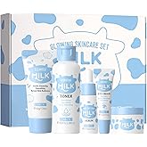 LAIKOU Skin Care Set, Skin Care Routine Kit for Women, Skincare Gift Set, Travel Size Toiletries with Milk Cleanser, Toner, Serum, Eye Cream, Face Cream Mother's Day Christmas Birthday Daughter Wife