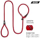 Fida Slip Lead for Dogs 1.8m Reflective Rope Leash Red view 5