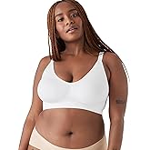 True & Co Women's Soft Form V Neck Adjustable Strap Bra, White, 1X (40C-D,42B)
