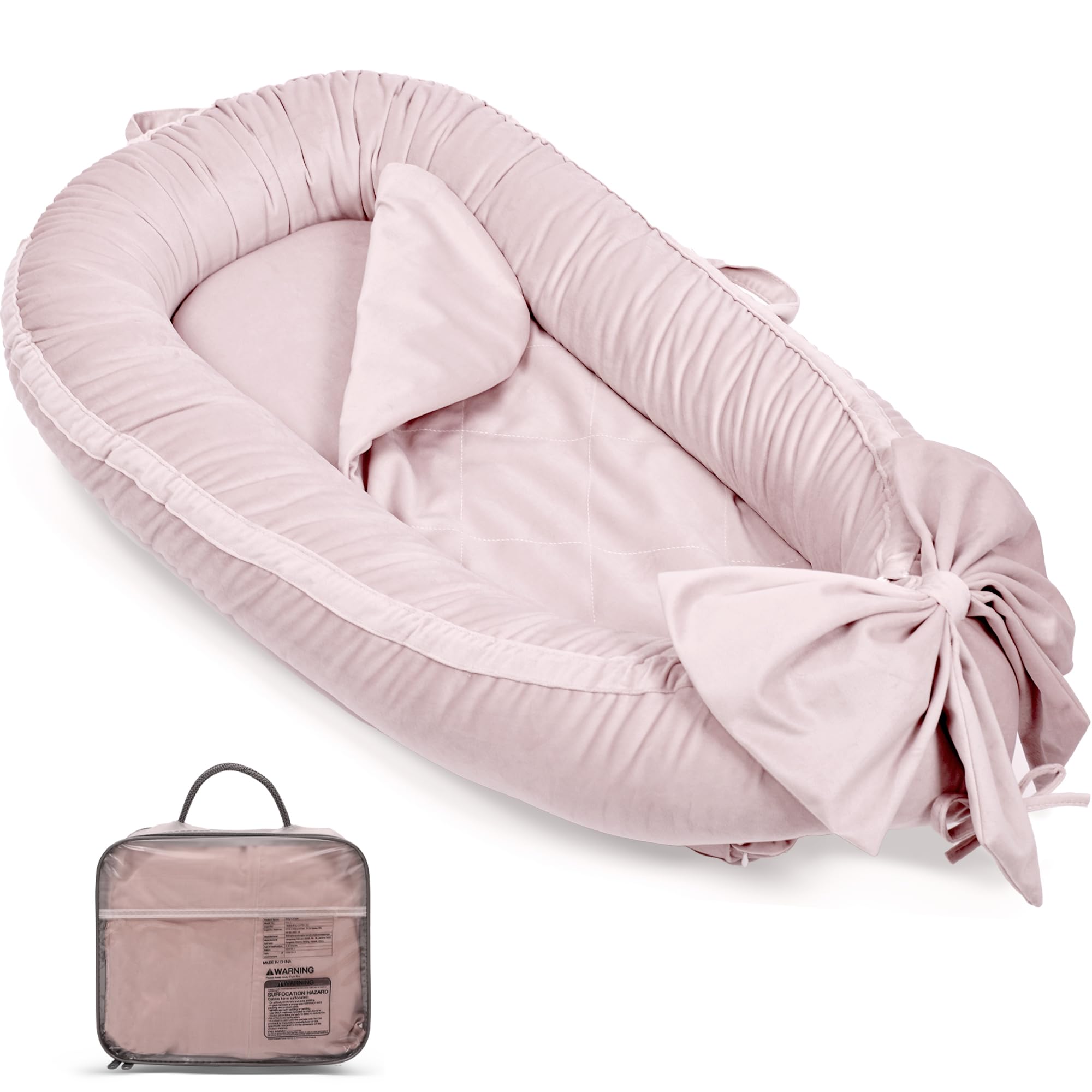 Photo 1 of EAQ Baby Lounger Cover, Portable Baby Nest Cover Breathable & Soft, Newborn Essentials for Baby 0-18 Months