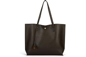 Nodykka Women Tote Bags Top Handle Satchel Handbags PU Faux Leather Tote Bag with Tassel Shoulder Purse