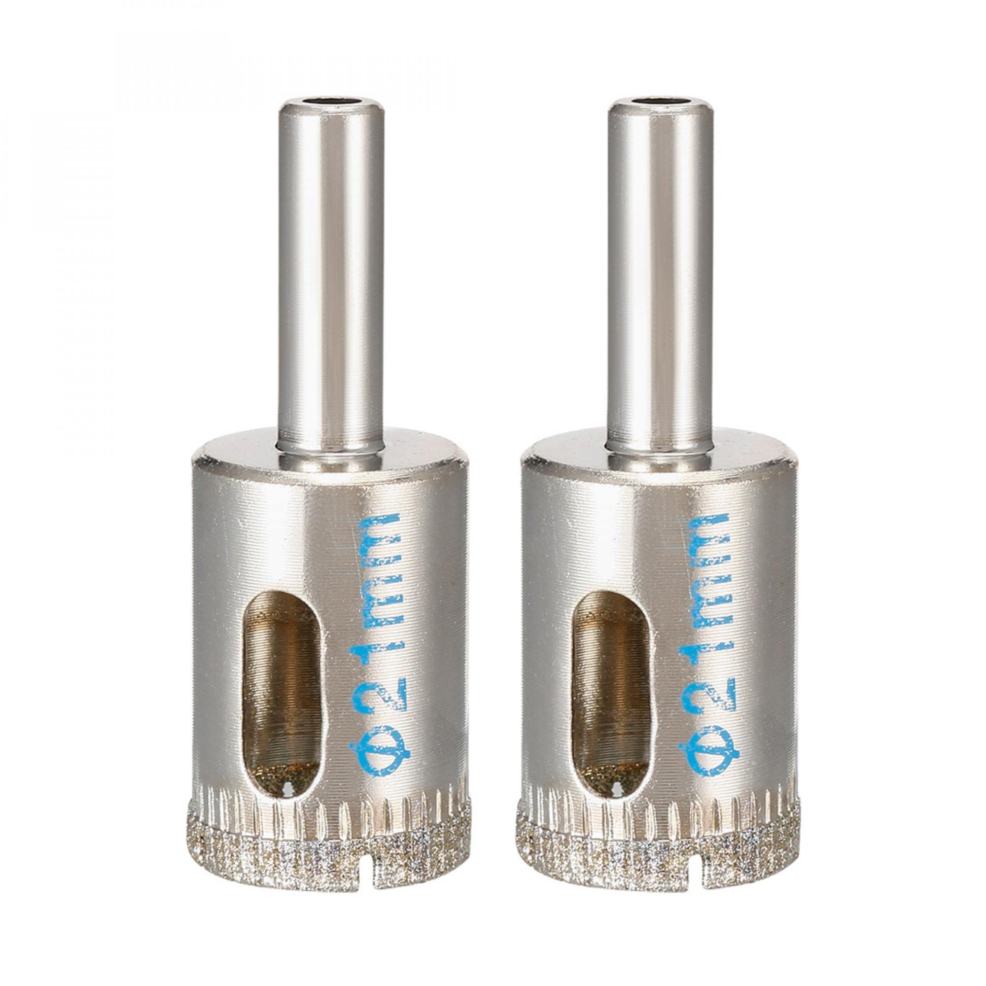 sourcingmap 2PCS 21mm Diamond Coated Hole Saw Drill Bits for Glass Ceramic Tile Marble Rock Porcelain Bottles Pots Brick
