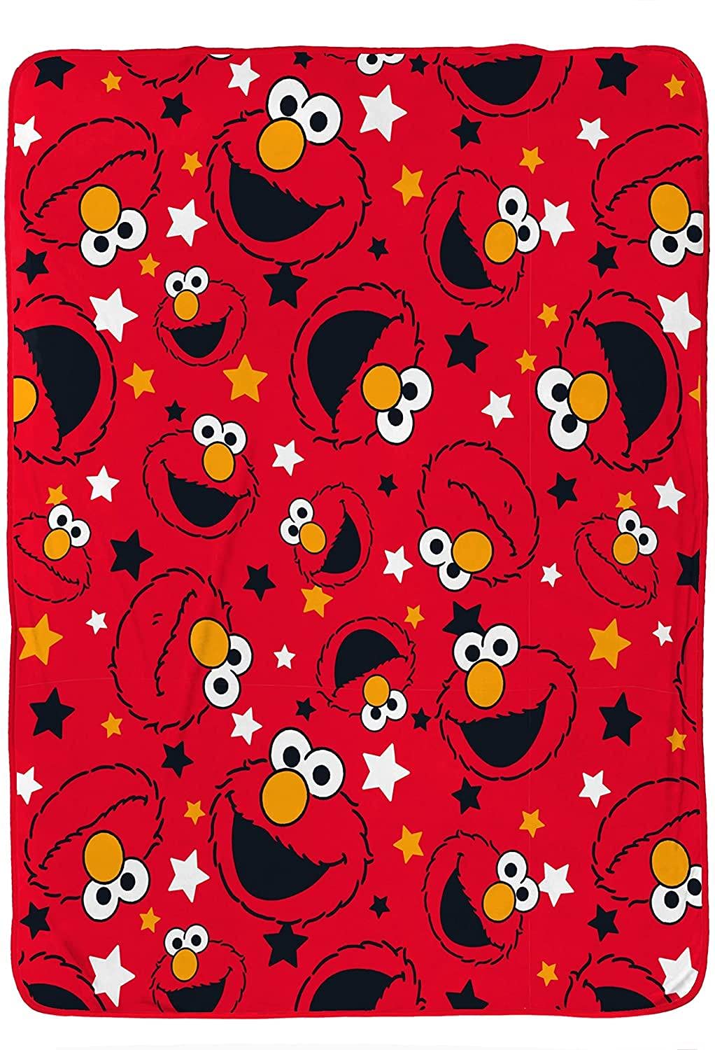 Sesame Street Fleece Blanket | Elmo Design | Super Soft Blanket Bed Throw | Perfect for Any Bedroom, 100 x 150cm