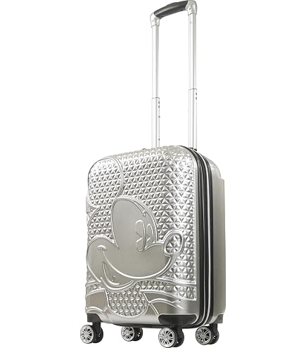 Mickey シルバー キャリーケース Amazon.com | FUL Mickey Mouse Disney Kids Suitcase, Silver | 21