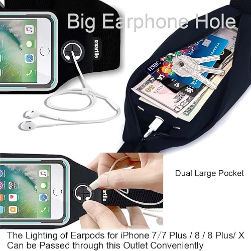 Smartlle Fanny pack, Running Belt, Waist Bag Women Men for