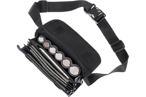 BSTKEY US Coin Holder Coin Dispenser, Fanny Pack with Banknote Waiters Purse Coin Sorter Coin Organizer, Black Coin Storage Bag with Belt for Waitress Server Collector Cashier Change