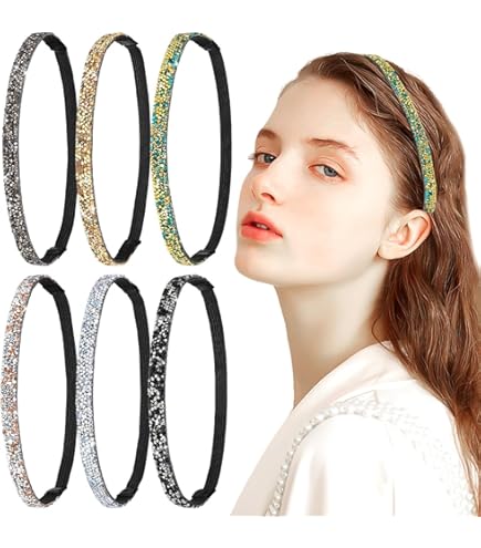 2 Bandeaux à Cheveux En Strass Cristal Pour Femmes Et Filles - Élastiques Et élégants - Pour Fêtes, Mariages, Occasions Spéciales - Accessoire De Mode