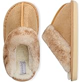 Besroad Kids Slippers Girls Boys Fuzzy House Slippers Warm Memory Foam House Shoes Soft Plush Bedroom Slippers Slides Indoor Outdoor