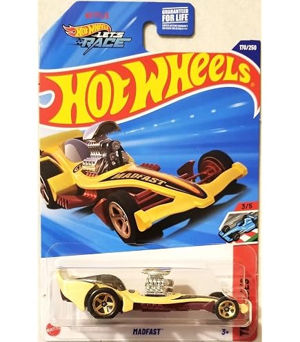 Amazon.com: Hot Wheels Madfast, HW Drag Strip 10/10 [Blue/Treasure